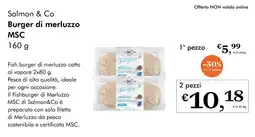 NaturaSì Salmon & Co Burger di merluzzo MSC offerta