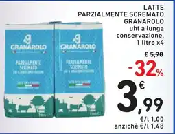 Spazio Conad Latte Parzialmente Scremato Granarolo offerta