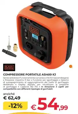 Progress Black+ Decker compressore portatile as1400-xj offerta