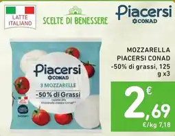 Spazio Conad Mozzarella Piacersi Conad offerta