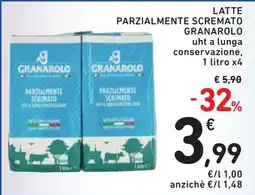 Spazio Conad Latte parzialmente scremato Granarolo offerta