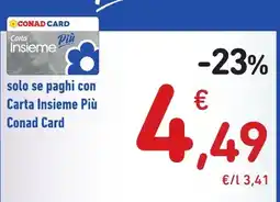 Spazio Conad Carta Insieme Più Conad Card offerta