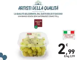 Spazio Conad Uva bianca senza semi Saporidee Conad offerta