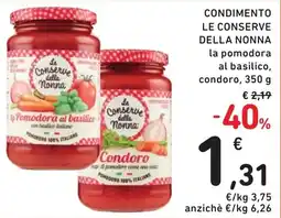 Spazio Conad Le conserve della nonna Pomodora al basilico offerta