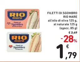 Spazio Conad Filetti di Sgombro Rio Mare offerta