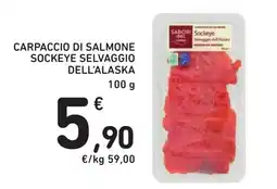 Spazio Conad Carpaccio di salmone sockeye selvaggio dell'alaska offerta