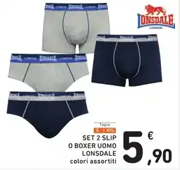 Spazio Conad Set 2 slip o boxer uomo Lonsdale offerta
