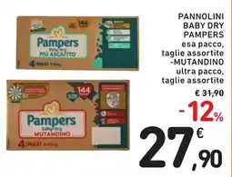 Spazio Conad Pampers Baby-dry Mutandino offerta
