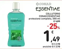 Spazio Conad Collutorio Conad Essentiae protezione completa offerta