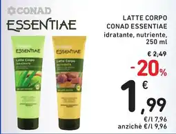 Spazio Conad Latte Corpo Conad Essentiae offerta
