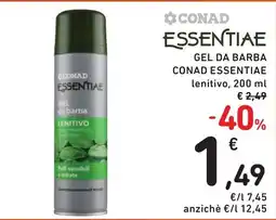 Spazio Conad Conad Essentiae gel da barba lenitivo offerta
