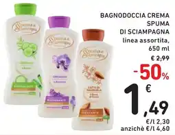 Spazio Conad Bagnodoccia crema spuma di sciampagna offerta