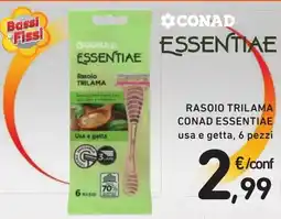 Spazio Conad Rasoio Trilama Conad Essentiae offerta