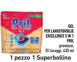 Spazio Conad Gel per lavastoviglie excellence 5 in 1 pril premium offerta