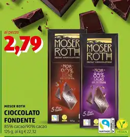 ALDI Moser Roth cioccolato fondente offerta