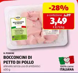ALDI Il Podere bocconcini di petto di pollo offerta
