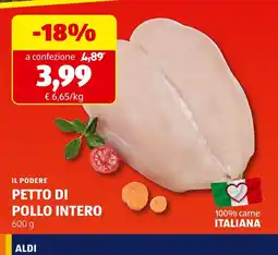 ALDI Il podere petto di pollo intero offerta