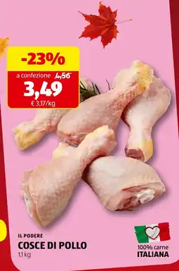ALDI Il podere cosce di pollo offerta