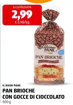 ALDI Il Buon Pane Pan Brioche con Gocce di Cioccolato offerta
