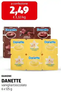 ALDI Danette vaniglia/cioccolato offerta