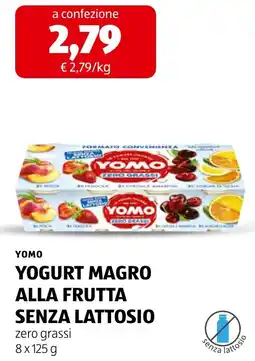 ALDI Yomo yogurt magro alla frutta senza lattosio offerta