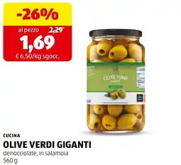 ALDI Olive verdi giganti offerta