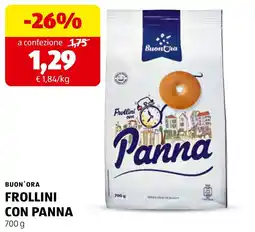 ALDI Buon'ora Frollini con panna offerta