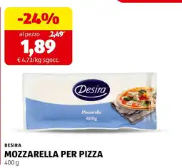 ALDI Desira Mozzarella per pizza offerta