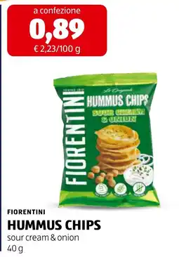 ALDI Fiorentini Hummus Chips sour cream & onion offerta