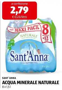 ALDI Sant'Anna acqua minerale naturale offerta