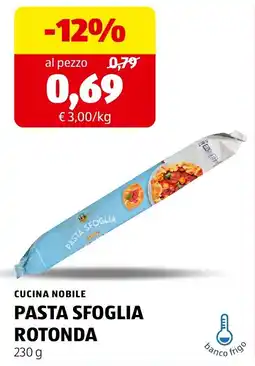 ALDI Cucina Nobile Pasta Sfoglia Rotonda offerta