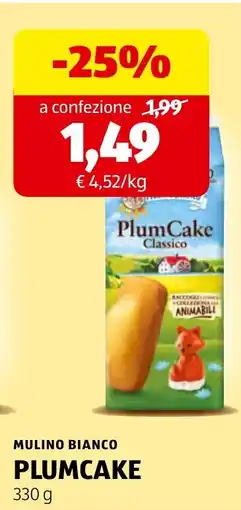 ALDI Mulino Bianco Plumcake Classico offerta