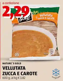 ALDI Nature's Gold Vellutata Zucca e Carote offerta