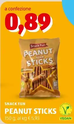 ALDI Snack Fun Peanut Sticks offerta