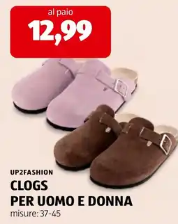 ALDI UP2FASHION CLOGS PER UOMO E DONNA offerta