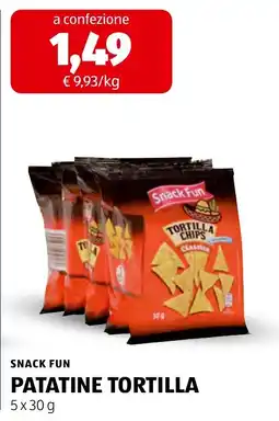 ALDI Snack Fun Patatine Tortilla offerta