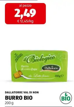 ALDI Burro bio Dallatorre offerta