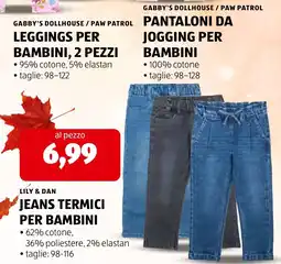 ALDI Leggings per bambini, 2 pezzi offerta