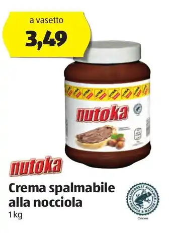 ALDI Nutoka Crema spalmabile alla nocciola 1kg offerta