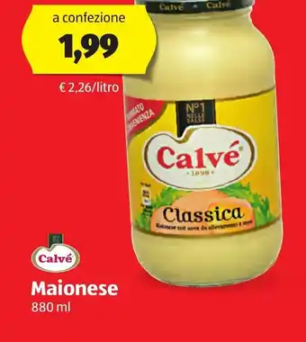 ALDI Calvé Maionese 880ml offerta