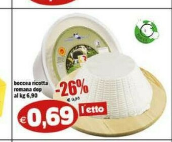 Boccea ricotta romana dop