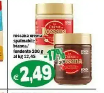 Il Castoro Supermercati Rossana crema spalmabile fondente offerta