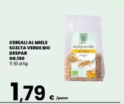 Eurospar CEREALI AL MIELE SCELTA VERDE BIO DESPAR offerta