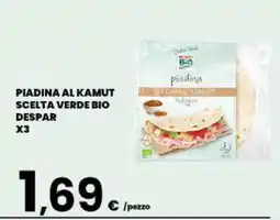Eurospar PIADINA AL KAMUT SCELTA VERDE BIO DESPAR X3 offerta