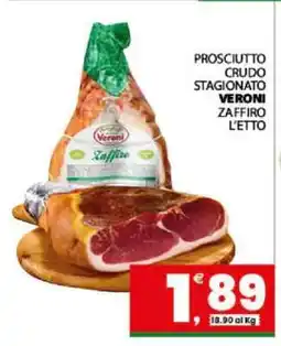 Eurospar PROSCIUTTO CRUDO STAGIONATO VERONI ZAFFIRO L’ETTO offerta