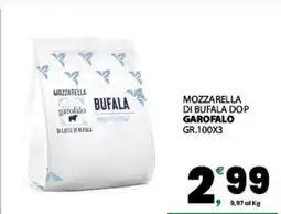 Eurospar MOZZARELLA DI BUFALA DOP GAROFALO GR.100X3 offerta