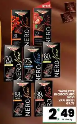 Eurospar TAVOLETTE DI CIOCCOLATO NOVI offerta