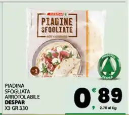 Eurospar PIADINA SFOGLIATA ARROTOLABILE offerta