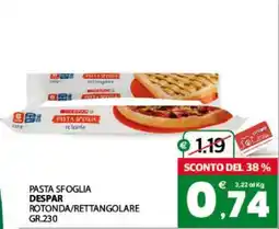Eurospar PASTA SFOGLIA DESPAR offerta