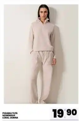 Eurospar PIGIAMA TUTA HOMEWEAR CORAL DONNA offerta